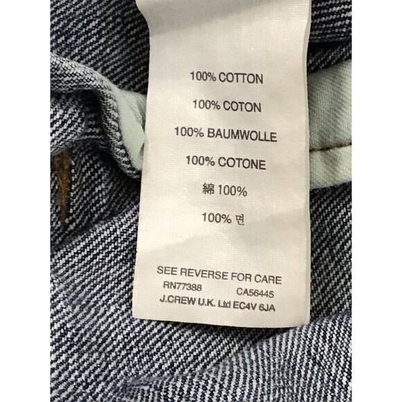 J CREW Classic Denim Jean Jacket Indigo Tyler Blue Wash Trucker Jacket sz XS - Picture 10 of 12